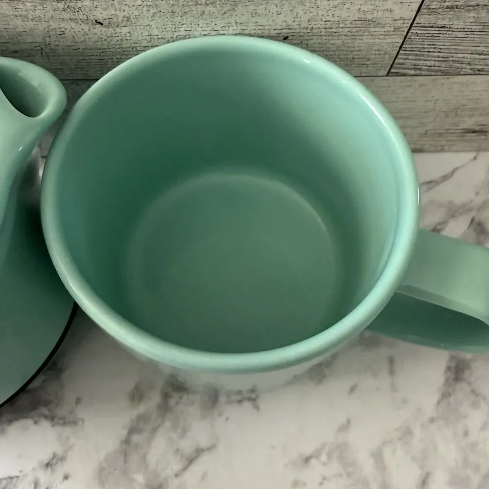 Cafe Tea For One FOR LIFE Tea Stackable Pot Cup Mug Stainless Steel Teavana